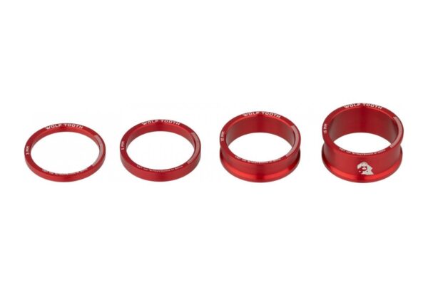 WOLF TOOTH 5 SPACER KIT RED - Wolf Tooth